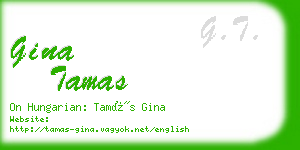 gina tamas business card